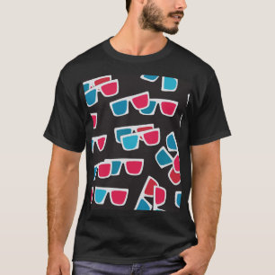 Kino 3D-Brille: Nahtloses Muster T-Shirt