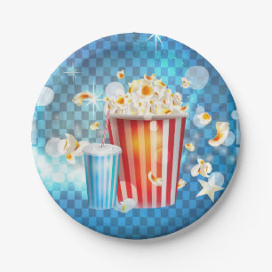 Kino Filme Filmnacht Popcorn Limonade Party Pappteller