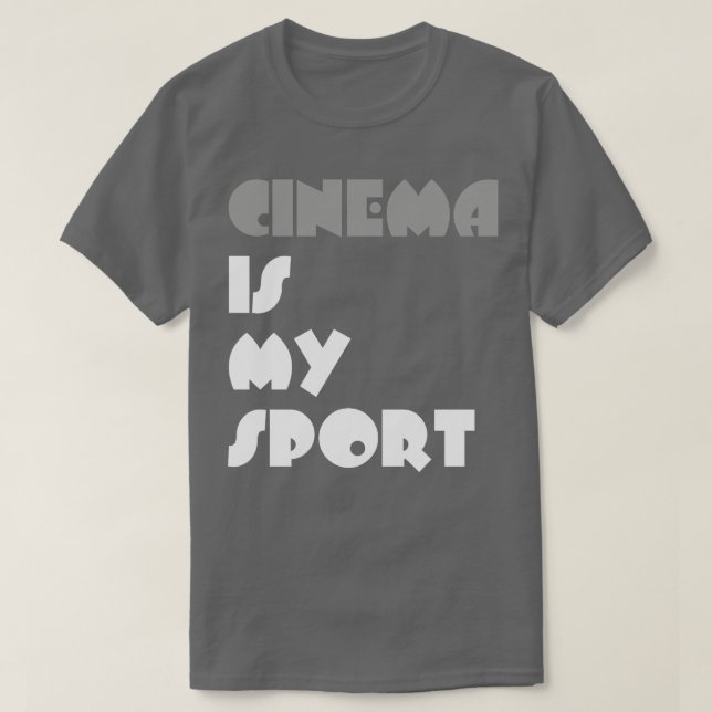 Kino ist mein Sport Typografie White Design T-Shirt (Design vorne)