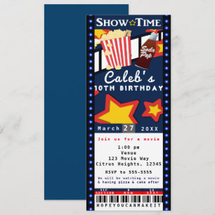Kino Kinobesucher Popcorn VIP Party Ticket Einladu Einladung