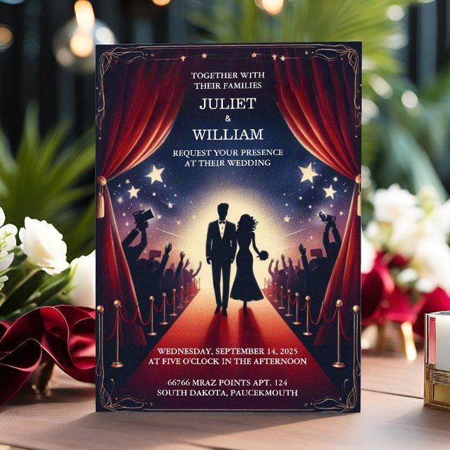 Kino Retro Movie Ticket am beliebtesten Hochzeit Einladung (Von Creator hochgeladen)