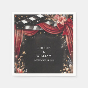Kino Retro Movie Ticket am beliebtesten Hochzeit Serviette