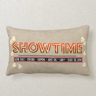 Kino Showtime Kissen-Beigehintergrund Lendenkissen