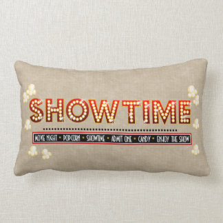 Kino Showtime Kissen-Beigehintergrund Lendenkissen