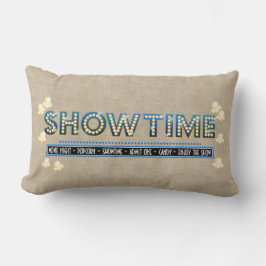 Kino Showtime Kissen-Blau-Akzent Lendenkissen