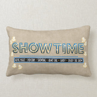 Kino Showtime Kissen-Blau-Akzent Lendenkissen