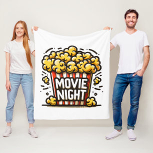 Kinoabend Delight Playful Popcorn Fleecedecke