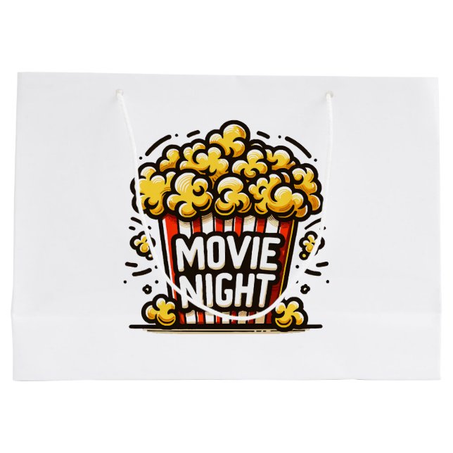 Kinoabend Delight Playful Popcorn Große Geschenktüte (Rückseite)