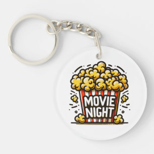 Kinoabend Delight Playful Popcorn Schlüsselanhänger