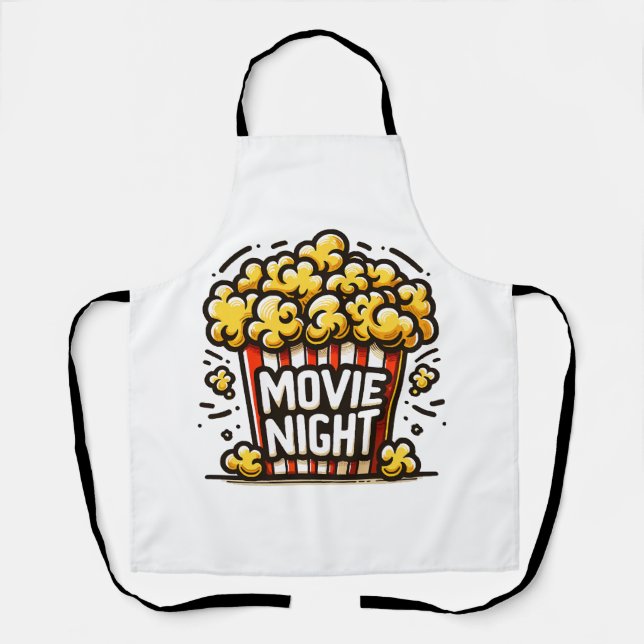 Kinoabend Delight Playful Popcorn Schürze (Vorderseite)
