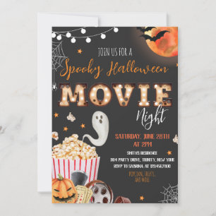 Kinoabend Halloween-Party Einladung
