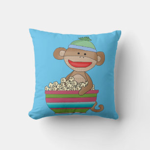 Kinoabend Popcorn Affen Familienzimmer Pillow Kissen