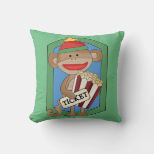Kinoabend Popcorn Affen Familienzimmer Pillow Kissen