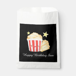 Kinoabend Popcorn und Tickets Geschenktütchen