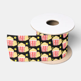 Kinoabend Popcorn und Tickets Satinband