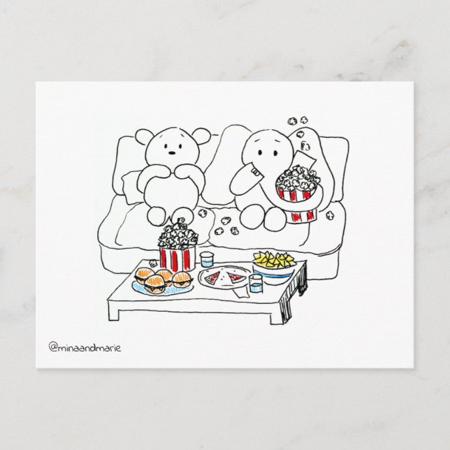 Kinoabend Postkarte (Vorderseite)