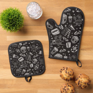 Kinofilme Ofenhandschuh & Topflappen-Set