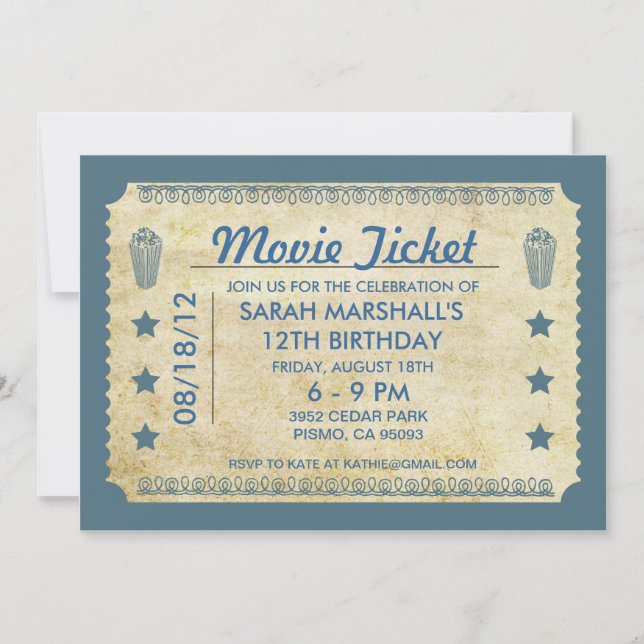 Kinokarte Einladung (Vorderseite)