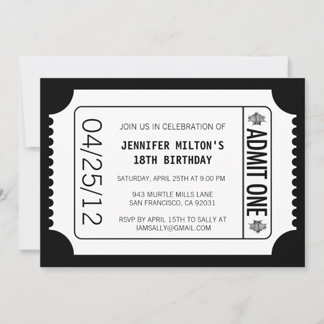 Kinokarte Einladung (Vorderseite)