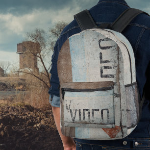 Kinoliebhaber im Stil eines urbanen Loftes Bedruckter Rucksack