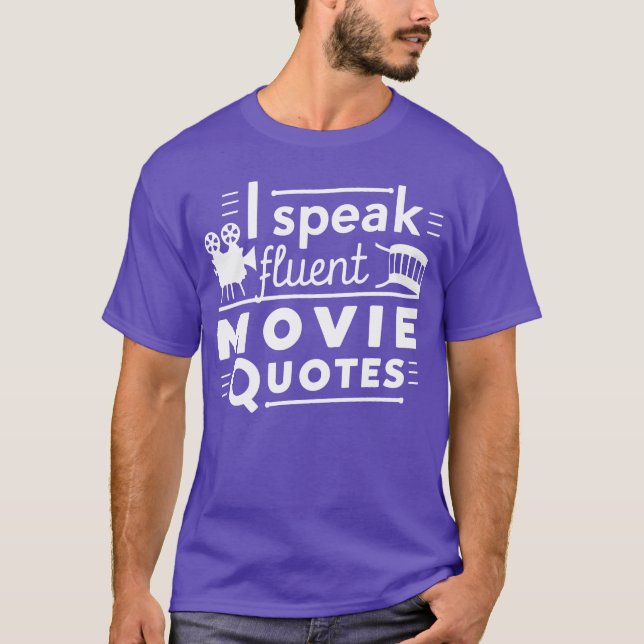 Kinoliebhaber zitieren minimalistische Silhouette  T-Shirt (Vorderseite)