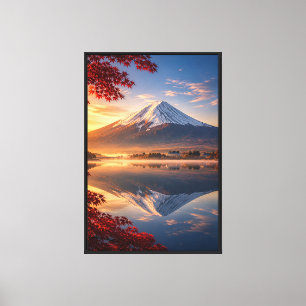 Kinomount Fuji Japan Goldener Sonnenaufgang Leinwanddruck