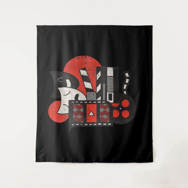 Kinoschauspielerin oder Lover V-Neck Wandteppich (Vorderseite)