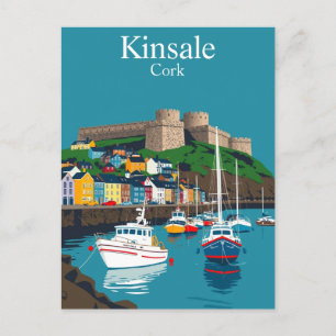 Kinsale Cork Ireland Irish Coastal Village Postkarte