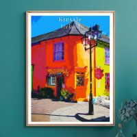 Kinsale Cork Ireland Poster de style rétro