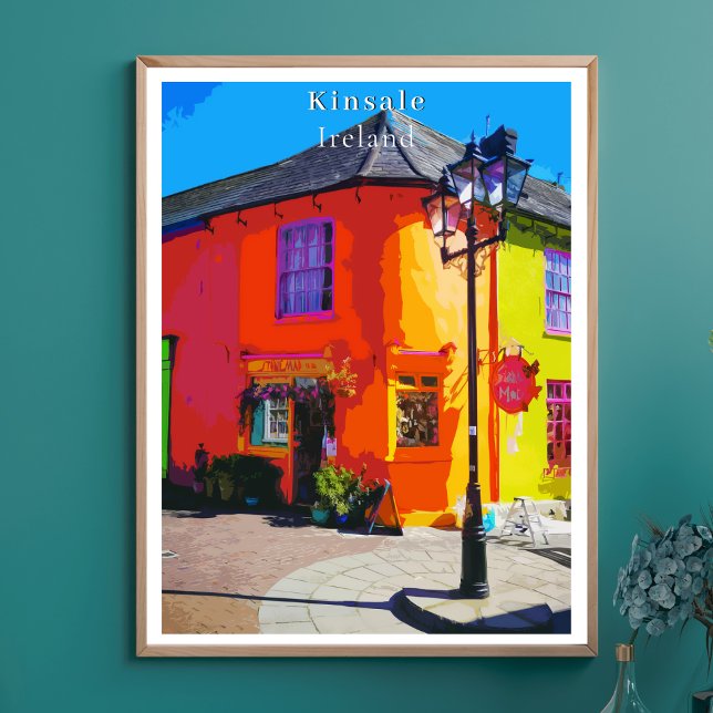 Kinsale Cork Ireland Retro Style Poster (Von Creator hochgeladen)