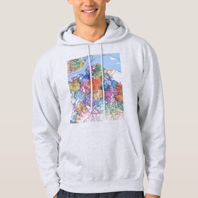 Kinshasa DR Congo City Map Hoodie (Vorderseite)