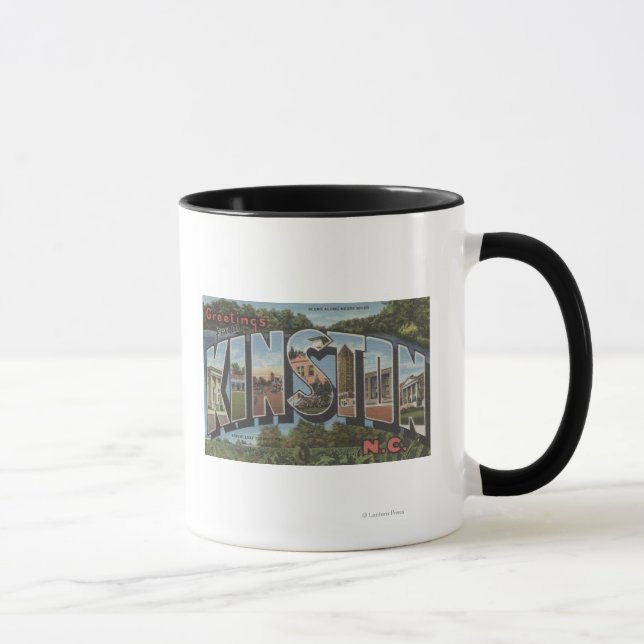 Kinston, North Carolina - Große Briefszenen Tasse (Rechts)