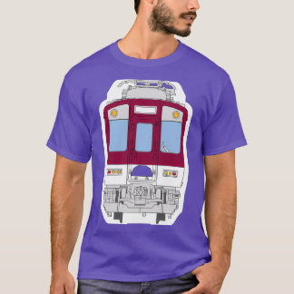 Kintetsu Japanische elektrische Zugfront zeichnend T-Shirt
