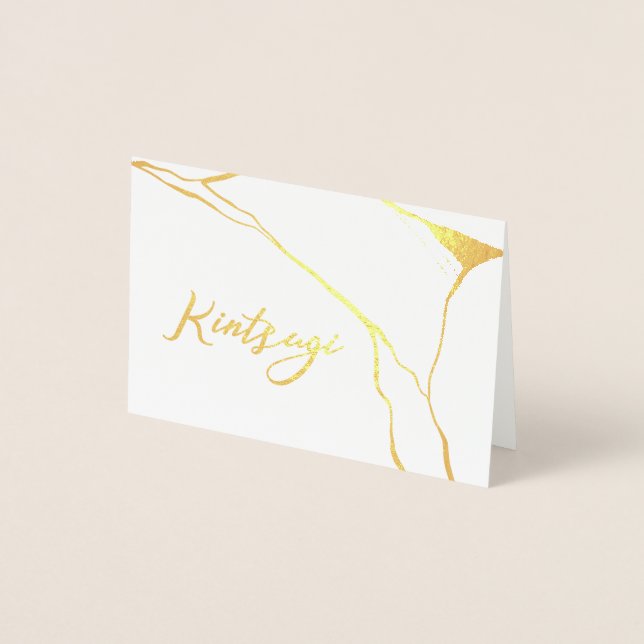 Kintsugi Gold Folienkarte (Vorderseite)