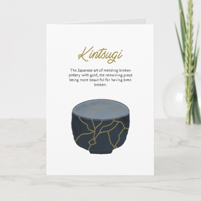 Kintsugi Golden Joinery Ermutigungskarte Karte (Vorderseite)