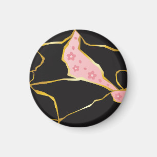 Kintsugi-Magnet mit Kirschblüten-Akzente Magnet