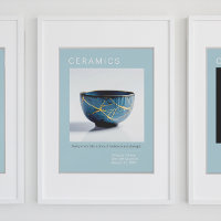Kintsugi Pottery Poster Series | Weichblau