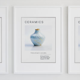 Kintsugi Pottery Poster Series | weiß
