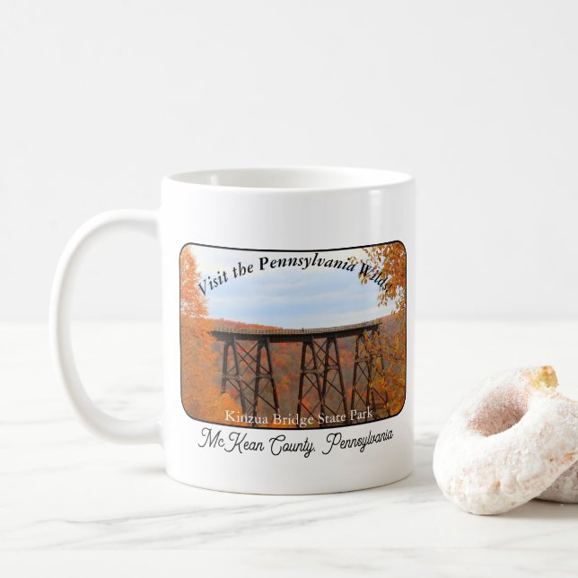 Kinzua Bridge Staat Park/Garten: Parco delle camel Kaffeetasse (Mit Donut)