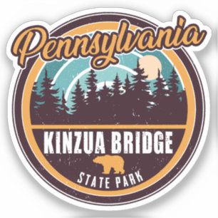Kinzua Bridge Staat Park Pennsylvania Retro Abzeic Aufkleber