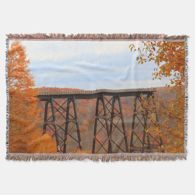 Kinzua Eisenbahnbrücke Skywalk Fallfarbe Farbe Decke (Vorderseite)