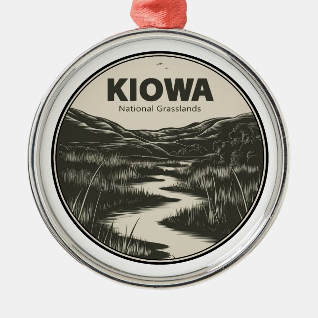 Kiowa National Grasslands Stream Ornament Aus Metall (Vorne)