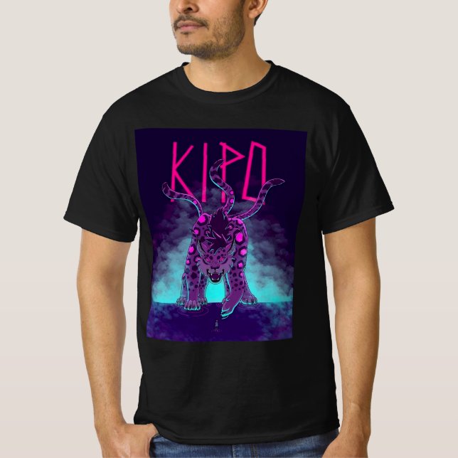 Kipo Pink/Lila Jaguar T-Shirt (Vorderseite)