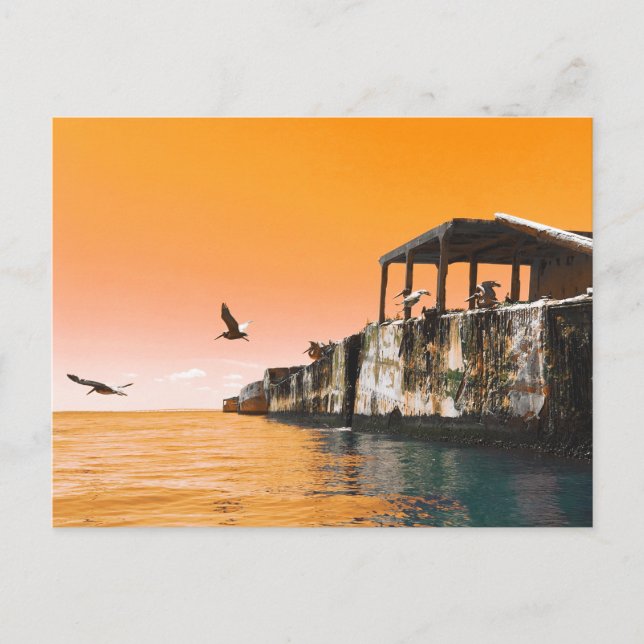 Kiptopeke Beton Schiffe und Bräute träumen Postkarte (Vorderseite)