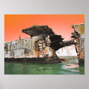 Kiptopeke Betonschiffe träumen Poster