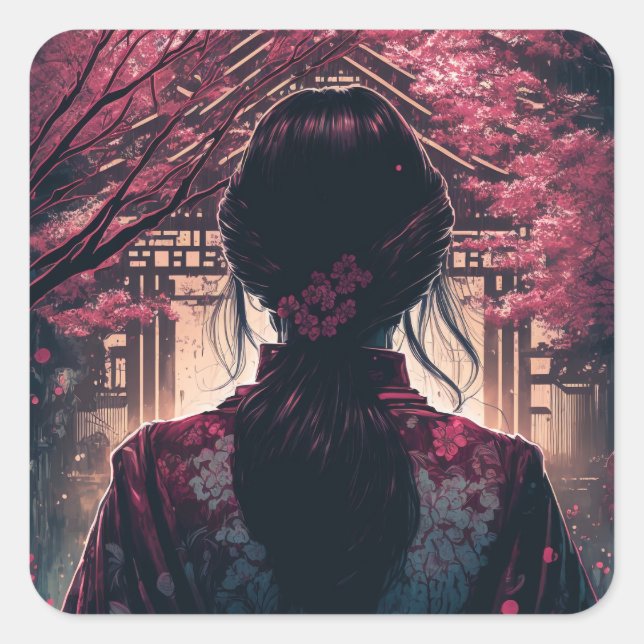 Kira Kirschblüten - Aufkleber (Vorderseite)