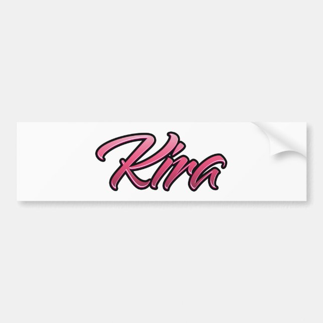 Kira verblasste pink Aufkleber Sticker Autoaufkleber (Vorne)