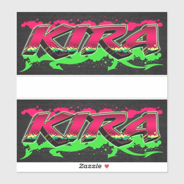 Kira Vorname Name Graffiti Aufkleber Sticker (Blatt)