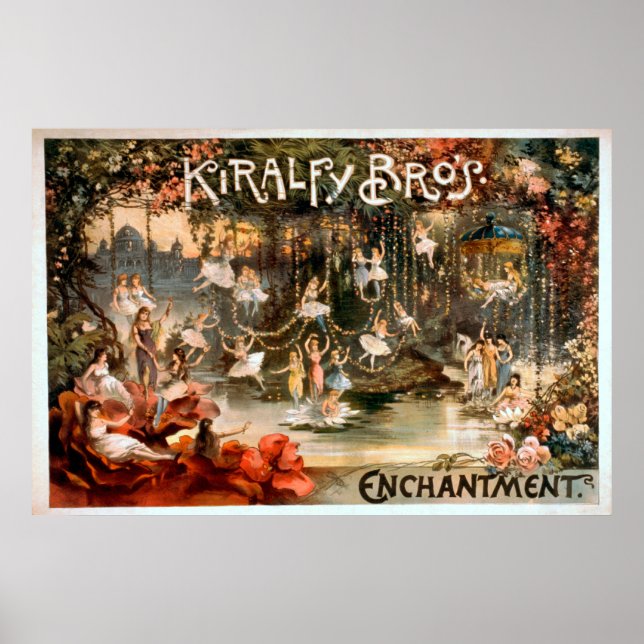 Kiralfy Brothers Verzauberung Theaterposter Poster (Vorne)