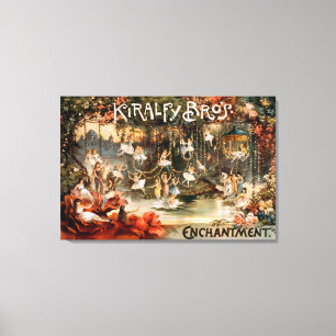 Kiralfy Bruder-Verzauberungs-Theaterplakat Leinwanddruck